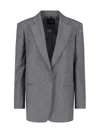 The Andamane Tailored Jacket With Front Pockets And Notch Lapel In Gray