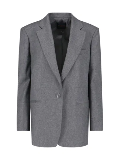 THE ANDAMANE THE ANDAMANE SINGLE-BREASTED BLAZER IN GREY MÉLANGE