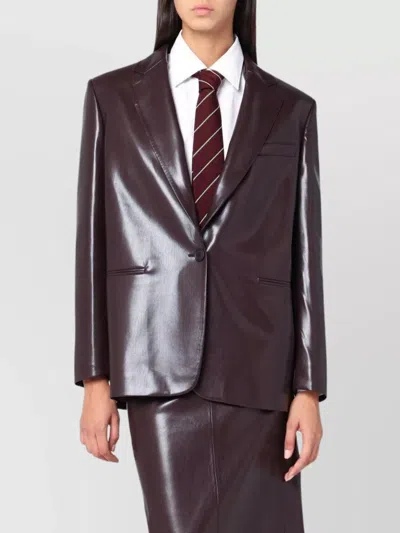 THE ANDAMANE SINGLE BREASTED FAUX LEATHER JACKET