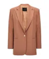 The Andamane Notched Lapels Single-breasted Blazer In Brown