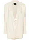 The Andamane Single-breasted Pinstriped Blazer In Neutrals
