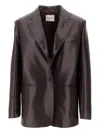 The Andamane Single-button Blazer In Brown