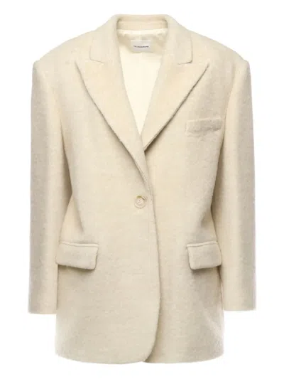 The Andamane Single-button Wool Blazer In Neutral
