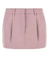 The Andamane Pink Stretch Polyester Blend Mini Skirt