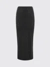 The Andamane Fitted Maxi Skirt With All-over Crystal Appliqués In Black