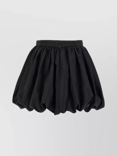 The Andamane Skirt Balloon Silhouette Elastic Waistband In Black