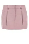 The Andamane Pink Stretch Polyester Blend Mini Skirt