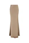 The Andamane Nemesia Maxi Skirt In Grey Polyester In Beige O Tan