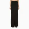 The Andamane Maxi Silk Skirt In Black