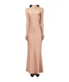 The Andamane Light Pink Dress With Back Draping Women In Nude