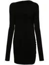 The Andamane Draped Jersey Dress In Black