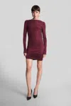 The Andamane Sophie Mini Mini Dress In Bordeaux Polyamide Polyester In Burgundy
