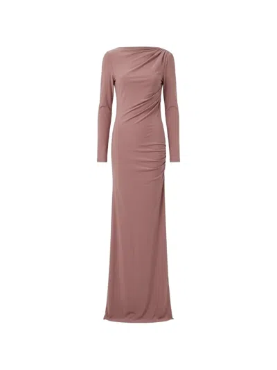 The Andamane Sophie Ruched Maxi Dress In Pink