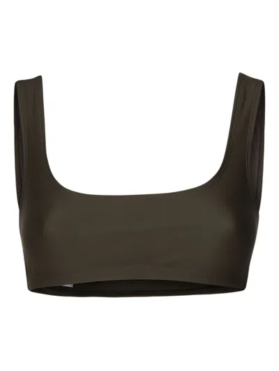 The Andamane Square-neck Top In Black