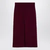 The Andamane Stephanie Burgundy Wool-blend Midi Skirt Women