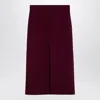 The Andamane Stephanie Burgundy Wool-blend Midi Skirt Women