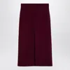 The Andamane Stephanie Burgundy Wool-blend Midi Skirt Women