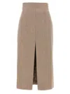 The Andamane Stephanie Mid-length Skirt In Neutral
