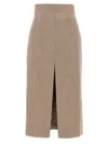 The Andamane Stephanie Mid-length Skirt In Beige