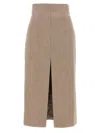 The Andamane Stephanie Mid-length Skirt In Beige
