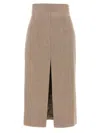 The Andamane Stephanie Mid-length Skirt In Brown