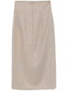 The Andamane Stephanie Mid-length Skirt In Neutrals