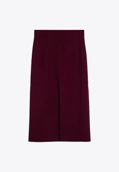 THE ANDAMANE STEPHANIE WOOL-BLEND MIDI SKIRT