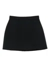 The Andamane Straight-waistband Straight Mini Skirt In Black