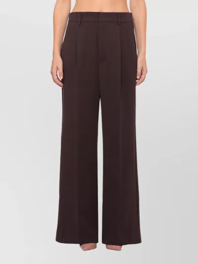 The Andamane Straight-leg Suit Trousers In Brown