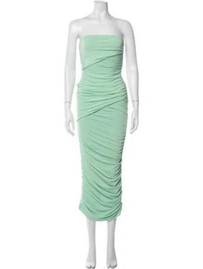 Pre-owned The Andamane Strapless Long Dress W/ Tags In Green