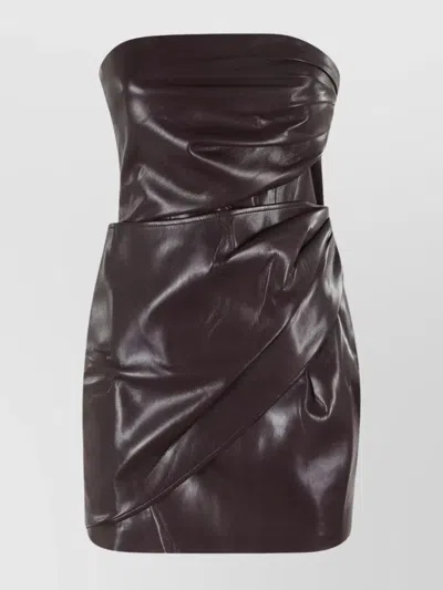 THE ANDAMANE STRAPLESS MINI DRESS FEATURING DRAPED DETAILING