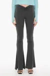 The Andamane Stretch Fabric Bootcut Pants With Elastic Waistband In Grey