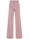 The Andamane High-waisted Wide-leg Palazzo Pant With Belt Loops In Pink