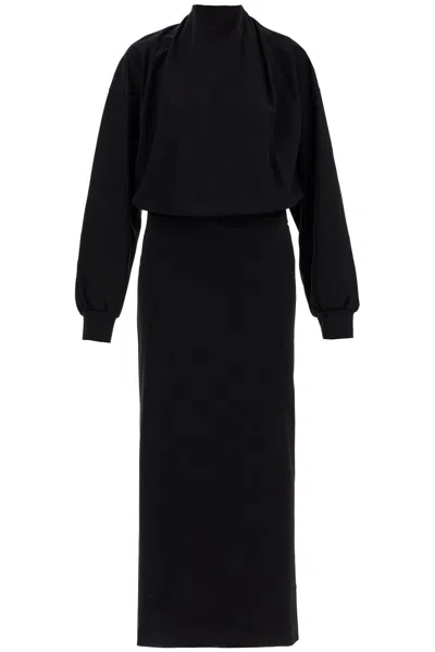 The Andamane Sylvia Compact Jersey Midi Dress In Black
