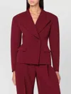 The Andamane Tailored Jacket With Double-breasted Design And Lapels In Burgundy