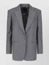 The Andamane Tailored Jacket With Front Pockets And Notch Lapel In Blue
