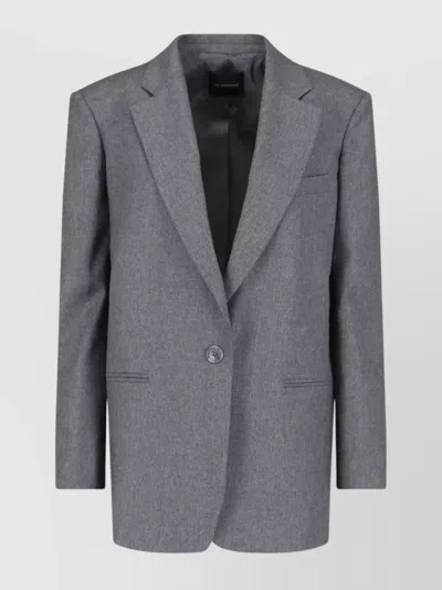 THE ANDAMANE TAILORED JACKET WITH FRONT POCKETS AND NOTCH LAPEL