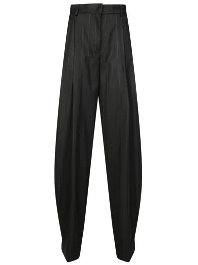 The Andamane Tailored Straight Leg Pants With Minimalist Design In Black