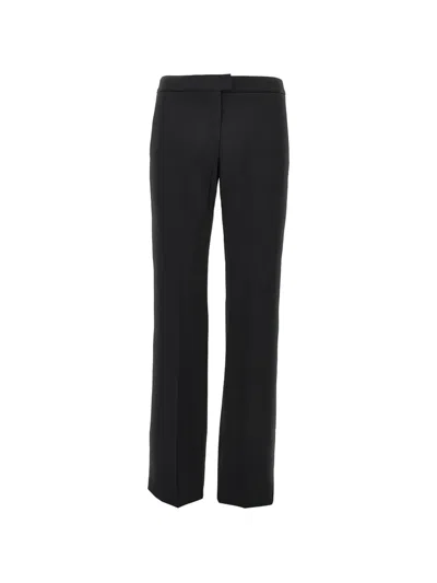The Andamane Gladys Pinstripe High Waist Flared Trousers In Black
