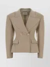 The Andamane Tailored Wool Blazer Structured Shoulders In Neutral