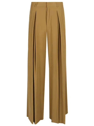The Andamane Tara - Super Oversize Fit Pants In Yellow