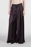 The Andamane Tara Pants In Brown Polyester