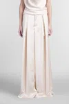 The Andamane Wide-leg Tailored Trousers With Sharp Front Pleats In Nude