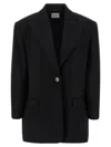 The Andamane Padded Peak-lapel Blazer In Black