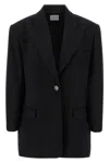 The Andamane Padded Peak-lapel Blazer In Black