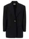 The Andamane Padded Peak-lapel Blazer In Black