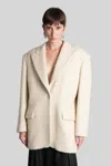 The Andamane Teresa Coat In Beige Wool In Neutral
