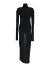 The Andamane Tessa - Turtleneck Openback Jumpsuit In Black