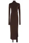 The Andamane Tessa Turtleneck Openback Jumpsuit In Brown