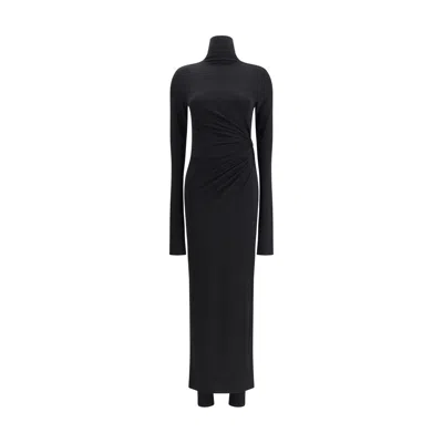 The Andamane Black Parker Open-back Midi Dress
